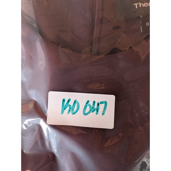 Theory Sleeveless Maroon Layered Hem Dress Satin Tiered Ruffle Modern Romantic 0 - Picture 10 of 10